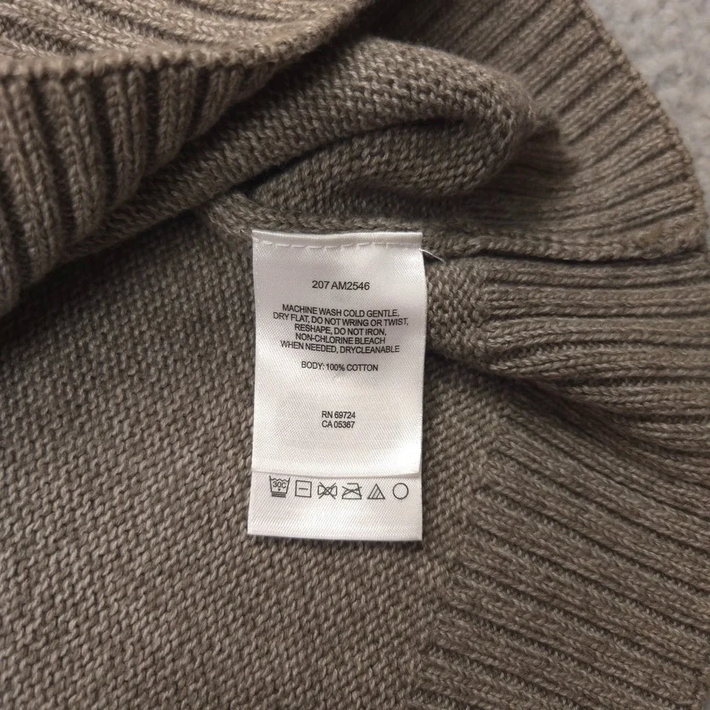 Columbia‎ Sweater Mens 2XL Brown Blue Half Zip Pullover Cotton Striped Outdoors